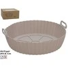 Apaļa silikona cepamā forma gaisa fritierim pelēka 6 5 x 20 5 x 20 5 cm KITCHEN&amp;GO ()