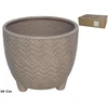 Rudas keraminis gėlių vazonas Brisa 14x14x12 cm, GARDEN ENJOY