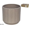 Rudas keraminis gėlių vazonas Chiara 13,1x13,1x12,5 cm, GARDEN ENJOY
