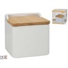 Druskos indelis su bambukiniu dangteliu, 11,3 x 12 x 11,3 cm, KITCHEN&amp;GO