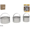 Sausainių formelės, 3 vnt., 5–6–7,5 cm, plienas, KITCHEN&amp;GO
