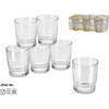 6 stikla ūdens glāžu komplekts 256 ml 9 × 8 × 8 cm KITCHEN&amp;GO ()