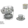 6 kafijas tasīšu komplekts ar apakštasītēm un statīvu 15 5 x 16 x 12 cm KITCHEN&amp;GO ()