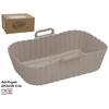 Silikoninis įdėklas oro gruzdintuvei, pilkas, 13.00 x 20.00 x 6.50, KITCHEN&amp;GO