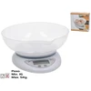 Skaitmeninės virtuvinės svarstyklės 5kg, baltos, 20 x 18 x 9 cm, KITCHEN&GO