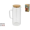 Stiklinis ąsotis su bambuko dangčiu, 1.4 l, 10.00 x 15.00 x 22.00, KITCHEN&amp;GO