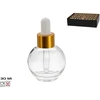 Stiklinis buteliukas su pipete, 30 ml, 4.50 × 4.50 × 7.50 cm, KITCHEN&GO