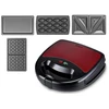 Sumuštinių keptuvas Sumuštinių keptuvė su 4 plokštelėmis vienoje BROCK SSM 6004 RD, 750 W