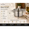 Swiss Haus SH-EC18 18 cm Stainless Steel Puodas with Glass Lid