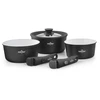 Swiss Haus SH-GCSP6B 6-Piece Prikaistuvis Set, 16/18/20 cm, Juodas
