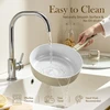 Swiss Haus SH-SCDF24CH Deep Frying Pan with Glass Lid, 24 cm, 2.8 L, Champagne