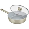 Swiss Haus SH-SCDF28CH Deep Frying Pan with Glass Lid, 28 cm, 4.4 L, Champagne