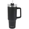 Termospuodelis su šiaudeliu, juodas, 1100 ml, nerūdijančio plieno, Klausberg, KB 7942. 1100 ml talpa