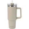 Puodelis Termosinis puodelis su šiaudeliu, smėlio spalvos, 1100 ml, nerūdijančio plieno, klausberg, kb-7944