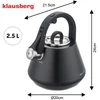Tradicinis virdulys 2,5 l, juodas, Klausberg, KB 7948