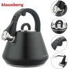 Virdulys, Plieninis virdulys su švilpuku, 2,5 l, matinės juodos spalvos, Klausberg kb-7948
