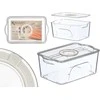 Vidutinis šaldytuvo organizatorius su dangčiu, baltas, 10.8×26.3×16 cm, 12509, Kinvara