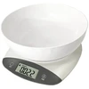 Virtuvinės svarstyklės su dubeniu Rosberg R51651Q, 5kg, 2 x AAA baterijos, LED ekranas