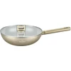 Wok Pan with Glass Lid, 30 cm, 4.4 L, Champagne