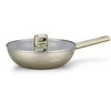 Wok Pan with Glass Lid, 30 cm, 4.4 L, Champagne