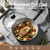 Wok Pan with Lid, 28 cm, Ceramic Coating, Juodas