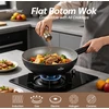Wok Pan with Lid, 28 cm, Ceramic Coating, Juodas