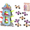 Huabiao Toys Krentančių mašinėlių rinkinys 5 aukštai, 8 mašinėlės
