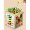 ISO TRADE Medinis edukacinis kubas - Kruzzel sorter 22566, 5-in-1