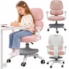Ikonka Vaikiška stalo kėdė, ergonomiška, pasukama, reguliuojamo aukščio, rožinės spalvos