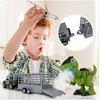 Malplay Žaislinis automobilis su dinozauru ir priekaba, su šviesos ir garso efektais