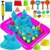 Kinetinis smėlis 2kg su pripučiama smėlio dėžė ir 28 formelių, bei kitais priedais