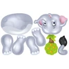 Kūrybinis mozaikinis zoologijos sodas lagamine, 198 detalių 3D dėlionė, kaladėlės, atsuktuvas, konstruktorius