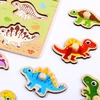 Tooky Toys Paėmę žaislinę medinę montessori dėlionės dėlionės dinozaurai