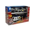 Lean Toys Policijos transporto priemonių rinkinys su šviesomis ir garsais