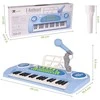 Vaikiškas pianinas 37 klavišų su mikrofonu, mėlynas, USB, MP3