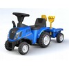 Vaikiškas traktorius su priekaba ir priedais New Holland , geltonas