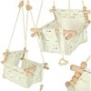 Vienvietės medinės sūpynės 28 cm, baltos