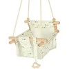 Vienvietės medinės sūpynės 28 cm, baltos