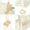Vienvietės medinės sūpynės 28 cm, baltos