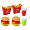 Lean Toys Žaidimų rinkinys su hamburgeriais ir gruzdintomis bulvytėmis