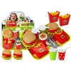 Lean Toys Žaidimų rinkinys su hamburgeriais ir gruzdintomis bulvytėmis