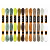 Medvilniniai pasteliniai siuvinėjimo siūlai Muline RainBow® RB-05 12 vnt.x8 m