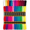 Medvilninių siuvinėjimo siūlų Muline RainBow® 24 ryškių spalvų po 8 m rinkinys