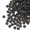 RAINBOW Akriliniai karoliukai Emoji Smiley 10x6 mm 100 vnt., spalva juoda