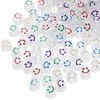 RAINBOW Akriliniai karoliukai Emoji Smiley 10x6 mm 100 vnt., skaidrūs