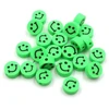 RAINBOW Akriliniai karoliukai Emoji Smiley 10x6 mm 20 vnt., spalva ryškiai žalia