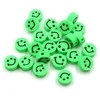 RAINBOW Akriliniai karoliukai Emoji Smiley 10x6 mm 20 vnt., spalva ryškiai žalia