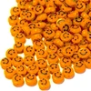 RAINBOW Akriliniai karoliukai Emoji Smiley 10x6 mm 100 vnt., spalva oranžinė