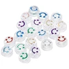 RAINBOW Akriliniai karoliukai Emoji Smiley 10x6 mm 20 vnt., skaidrūs