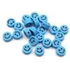 RAINBOW Akriliniai karoliukai Emoji Smiley 10x6 mm 20 vnt., spalva žydra